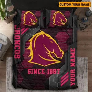 Brisbane Broncos NRL Bedding Set NRL01121424047, Gift For Fan Brisbane Broncos