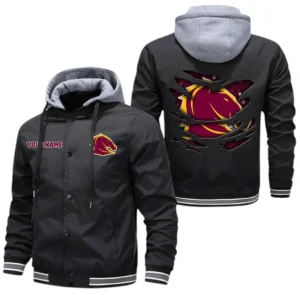 Brisbane Broncos NRL Hooded Winbreaker Jacket NRL01121424250, Gift For Fan Brisbane Broncos