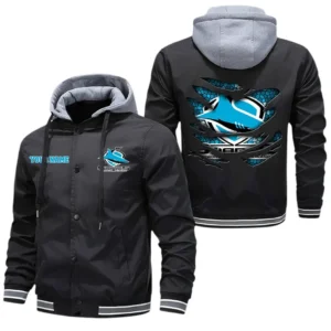 Cronulla Sharks NRL Hooded Winbreaker Jacket NRL01121424253, Gift For Fan Cronulla Sharks
