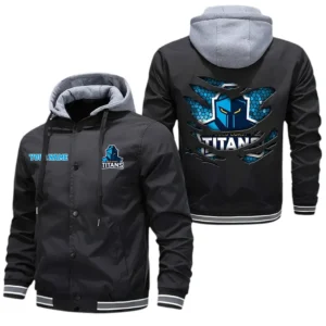 Gold Coast Titans NRL Hooded Winbreaker Jacket NRL01121424254, Gift For Fan Gold Coast Titans