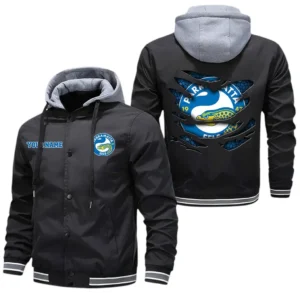 Parramatta Eels NRL Hooded Winbreaker Jacket NRL01121424260, Gift For Fan Parramatta Eels