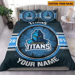 Gold Coast Titans NRL Bedding Set NRL02121624069, Gift For Fan Gold Coast Titans