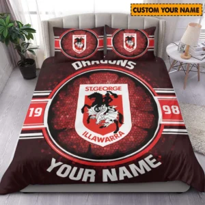 St George Illawarra Dragons NRL Bedding Set NRL02121624083, Gift For Fan St George Illawarra Dragons
