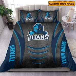 Gold Coast Titans NRL Bedding Set NRL02121624088, Gift For Fan Gold Coast Titans