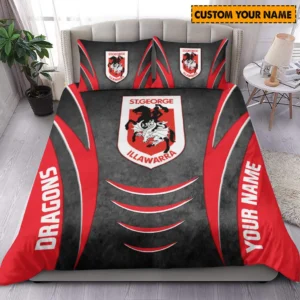 St George Illawarra Dragons NRL Bedding Set NRL02121624095, Gift For Fan St George Illawarra Dragons