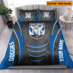 Canterbury-Bankstown Bulldogs NRL Bedding Set NRL02121624099, Gift For Fan Canterbury-Bankstown Bulldogs