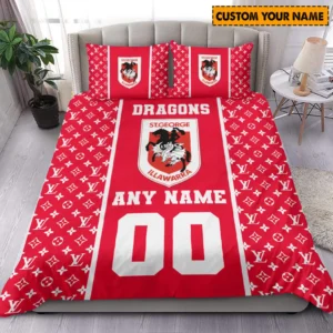 St George Illawarra Dragons NRL Bedding Set NRL02121624108, Gift For Fan St George Illawarra Dragons