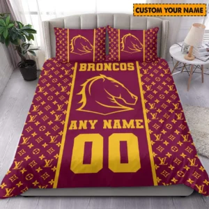 Brisbane Broncos NRL Bedding Set NRL02121624115, Gift For Fan Brisbane Broncos