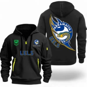 Parramatta Eels NRL Hoodie Half Zipper NRL02121624260, Gift For Fan Parramatta Eels
