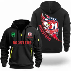 Sydney Roosters NRL Hoodie Half Zipper NRL02121624265, Gift For Fan Sydney Roosters