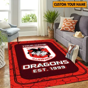 St George Illawarra Dragons NRL Rug NRL02121624300, Gift For Fan St George Illawarra Dragons