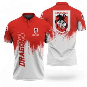 St George Illawarra Dragons NRL Polo Shirt NRL02121624353, Gift For Fan St George Illawarra Dragons