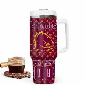 Brisbane Broncos NRL Tumbler 40oz NRL02121624598, Gift For Fan Brisbane Broncos