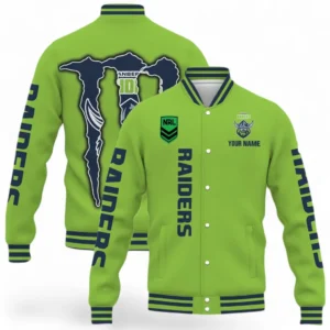Canberra Raiders NRL Baseball Jacket NRL02121624701, Gift For Fan Canberra Raiders