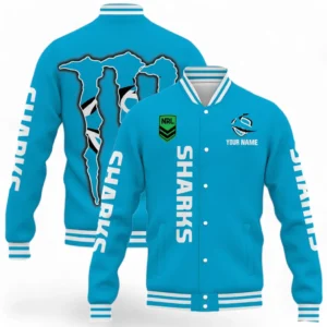 Cronulla Sharks NRL Baseball Jacket NRL02121624703, Gift For Fan Cronulla Sharks