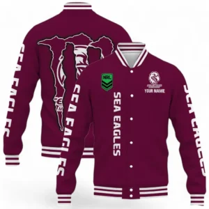 Manly Warringah Sea Eagles NRL Baseball Jacket NRL02121624705, Gift For Fan Manly Warringah Sea Eagles
