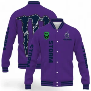 Melbourne Storm NRL Baseball Jacket NRL02121624706, Gift For Fan Melbourne Storm