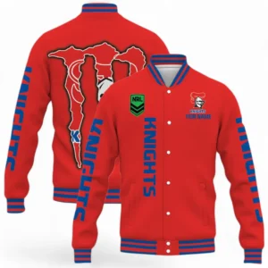Newcastle Knights NRL Baseball Jacket NRL02121624708, Gift For Fan Newcastle Knights