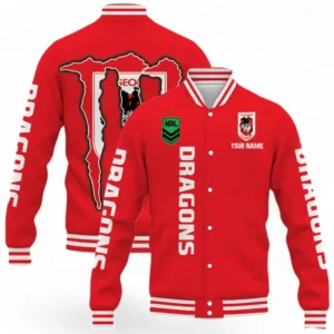 St George Illawarra Dragons NRL Baseball Jacket NRL02121624714, Gift For Fan St George Illawarra Dragons