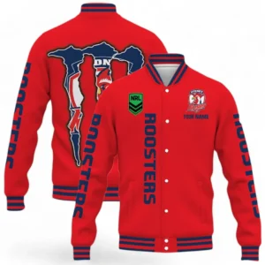 Sydney Roosters NRL Baseball Jacket NRL02121624715, Gift For Fan Sydney Roosters