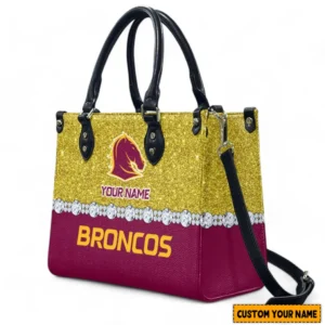 Brisbane Broncos NRL Leather Handbag NRL02121724000, Gift For Fan Brisbane Broncos