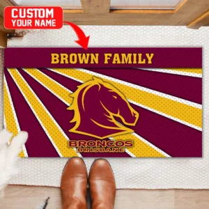 Brisbane Broncos NRL Doormat NRL03121724000, Gift For Fan Brisbane Broncos