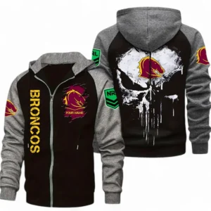Brisbane Broncos NRL Zipper Hoodie NRL05122024050, Gift For Fan Brisbane Broncos