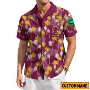 Brisbane Broncos NRL Hawaiian Shirt NRL05122024169, Gift For Fan Brisbane Broncos