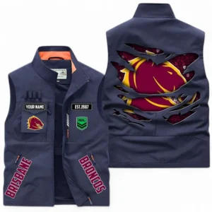 Brisbane Broncos NRL Outdoor Sleeveless Vest NRL07121724020, Gift For Fan Brisbane Broncos