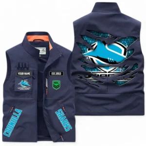 Cronulla Sharks NRL Outdoor Sleeveless Vest NRL07121724023, Gift For Fan Cronulla Sharks
