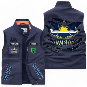 North Queensland Cowboys NRL Outdoor Sleeveless Vest NRL07121724029, Gift For Fan North Queensland Cowboys