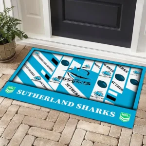 Cronulla Sharks NRL Doormat NRL08122124303, Gift For Fan Cronulla Sharks