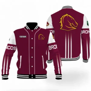 Brisbane Broncos NRL Baseball Jacket NRL08122124601, Gift For Fan Brisbane Broncos