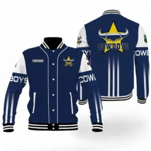 North Queensland Cowboys NRL Baseball Jacket NRL08122124610, Gift For Fan North Queensland Cowboys
