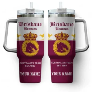 Brisbane Broncos NRL Stan Tumbler 40oz NRL09122124333, Gift For Fan Brisbane Broncos