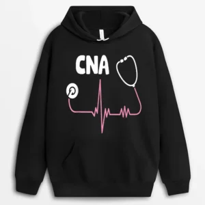 CNA Nurse Hoodie - Black