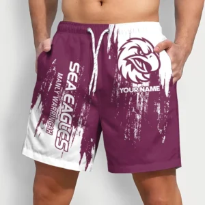 Manly Warringah Sea Eagles NRL Shorts NRL17012125346, Gift For Fan Manly Warringah Sea Eagles