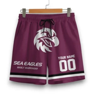 Manly Warringah Sea Eagles NRL Shorts NRL17012125354, Gift For Fan Manly Warringah Sea Eagles
