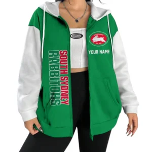 South Sydney Rabbitohs NRL Zipper Hoodie For Women NRL20012325112, Gift For Fan South Sydney Rabbitohs
