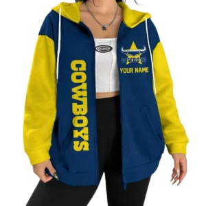 North Queensland Cowboys NRL Zipper Hoodie For Women NRL20012325117, Gift For Fan North Queensland Cowboys