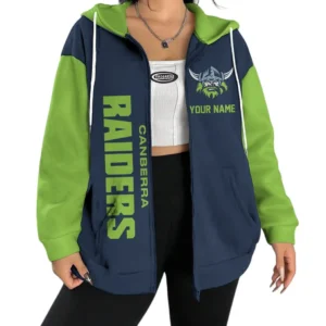 Canberra Raiders NRL Zipper Hoodie For Women NRL20012325120, Gift For Fan Canberra Raiders