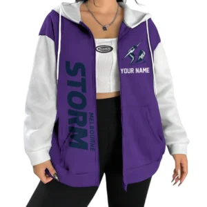 Melbourne Storm NRL Zipper Hoodie For Women NRL20012325121, Gift For Fan Melbourne Storm