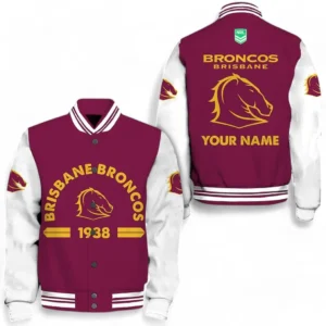 Brisbane Broncos NRL Baseball Jacket NRL20012325778, Gift For Fan Brisbane Broncos