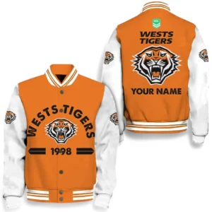 Wests Tigers NRL Baseball Jacket NRL20012325788, Gift For Fan Wests Tigers