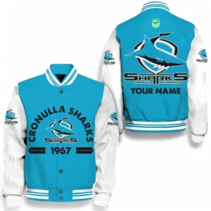 Cronulla Sharks NRL Baseball Jacket NRL20012325790, Gift For Fan Cronulla Sharks