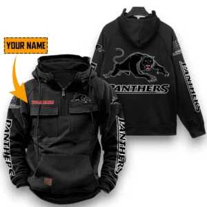 Penrith Panthers NRL Tactical Quarter Zip Hoodie NRL29012325555, Gift For Fan Penrith Panthers - Black