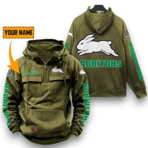 South Sydney Rabbitohs NRL Tactical Quarter Zip Hoodie NRL29012325556, Gift For Fan South Sydney Rabbitohs - Army Green