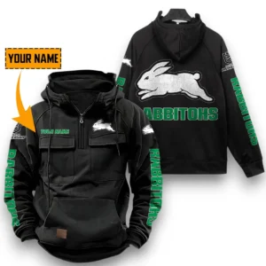 South Sydney Rabbitohs NRL Tactical Quarter Zip Hoodie NRL29012325556, Gift For Fan South Sydney Rabbitohs - Black