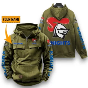 Newcastle Knights NRL Tactical Quarter Zip Hoodie NRL29012325566, Gift For Fan Newcastle Knights - Army Green