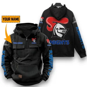 Newcastle Knights NRL Tactical Quarter Zip Hoodie NRL29012325566, Gift For Fan Newcastle Knights - Black